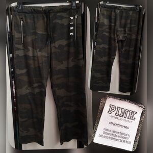 PINK Victoria's Secret Camo Joggers - Black and Green